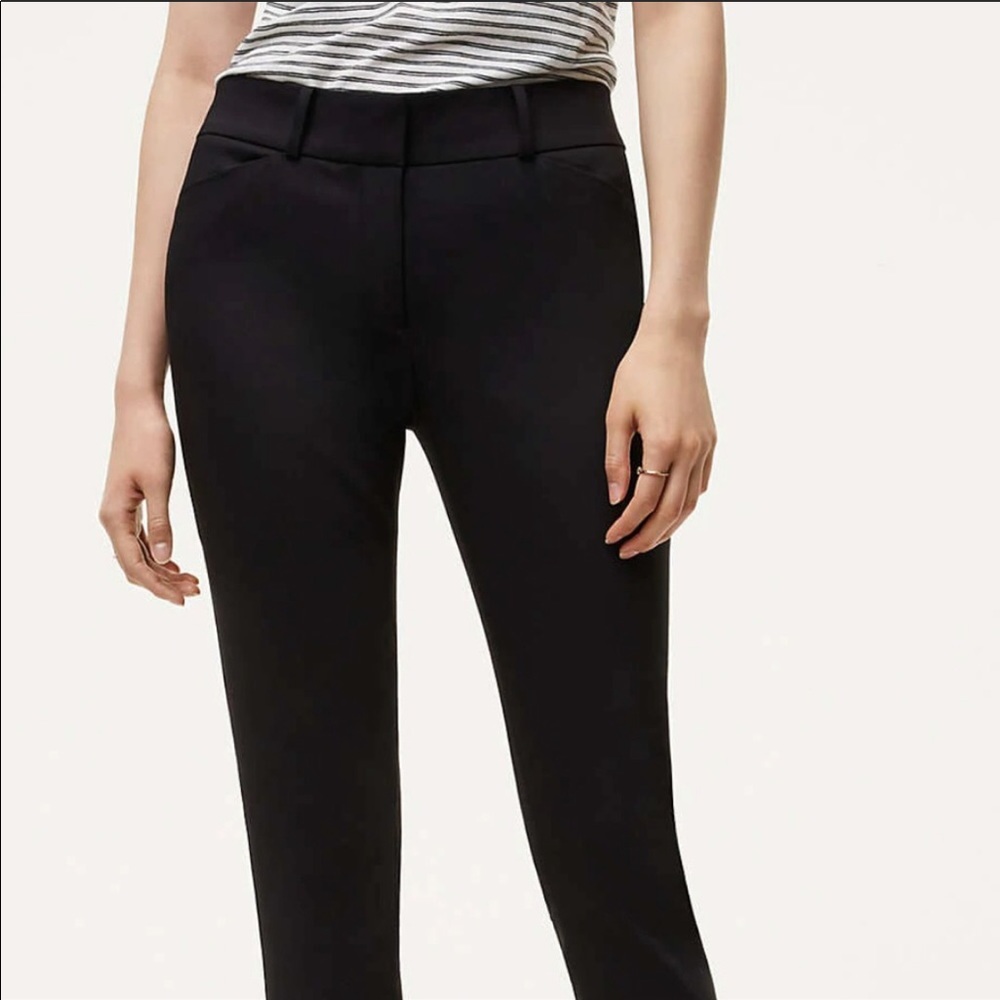 Black skinny ankle loft pants
